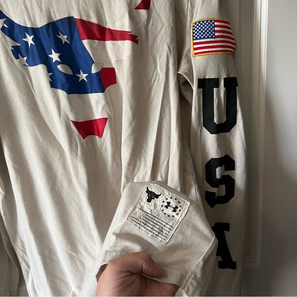 Men’s project rock long sleeve USA theme